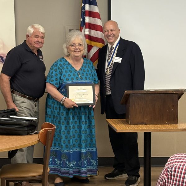 June 2026 - J. Strickland and P. Strickland are awarded Certificate of Appreciation for Luella Liberty Tree planting and program